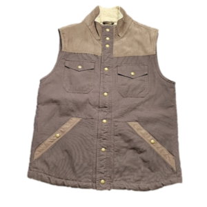 NWT Outdoor Life Men's Vest Fake Suede Trim Chocolate Torte Cold Weather